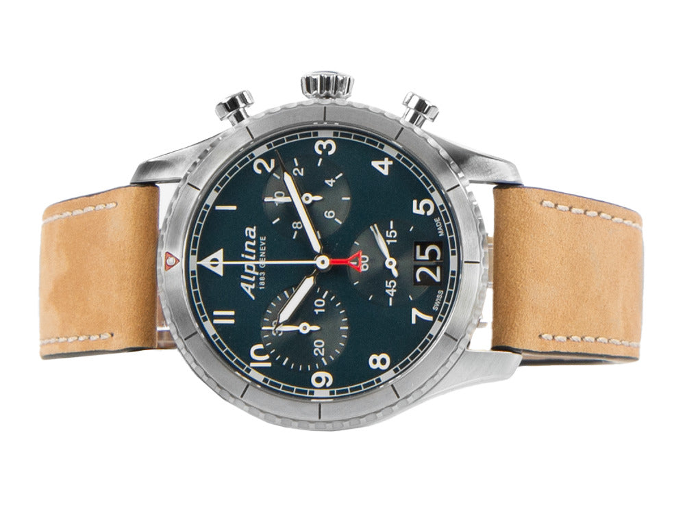 Alpina Startimer Pilot Quartz Uhr, 41 mm, Blau, Tag, AL-372NW4S26