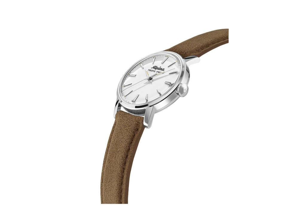 Alpina Heritage Tropic-Proof Handwinding Uhr, 34 mm, Weiss, AL-480S2H6