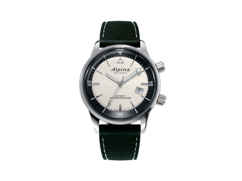 Alpina Seastrong Diver 300 Heritage Automatik Uhr, Weiss, 42 mm, 30 atm, Tag