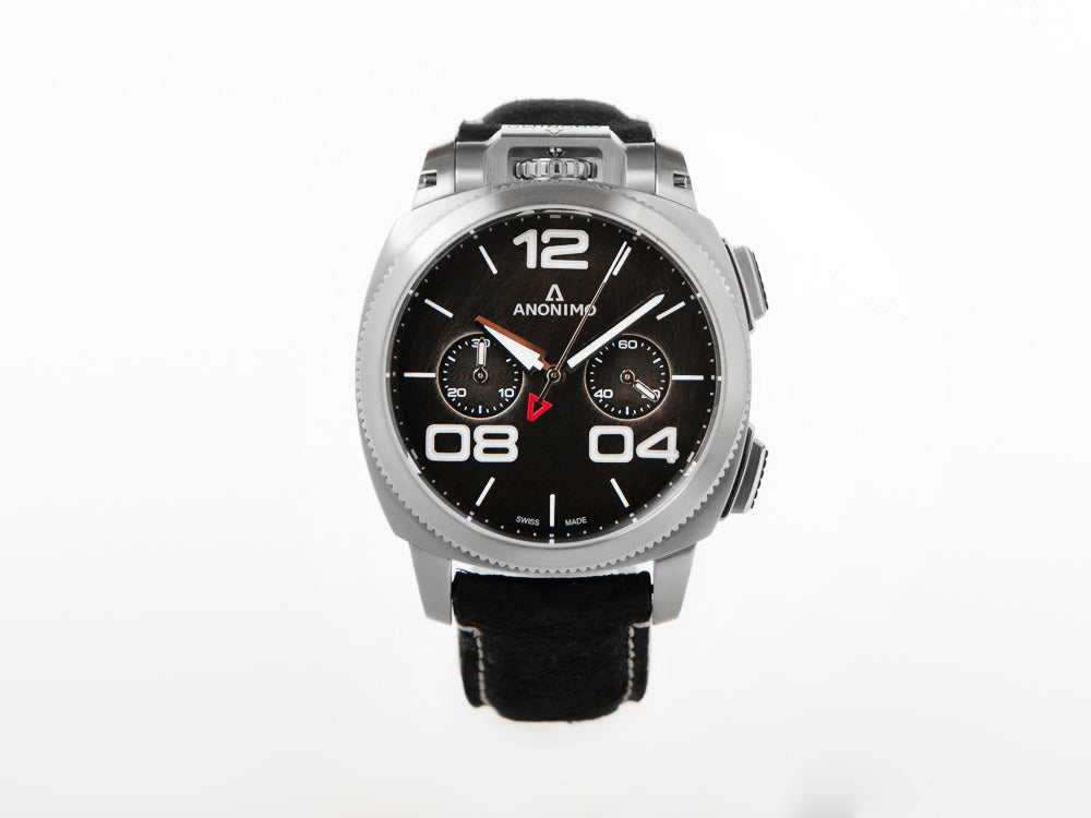 Anonimo Militare Chrono Automatik Uhr, Schwarz, 43,4 mm, AM-1120.01.001.A01