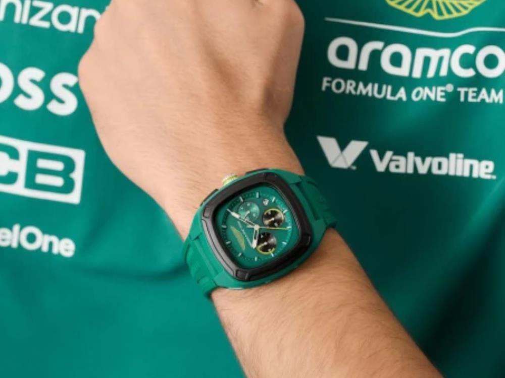 Aston Martin F1 Team Quartz Uhr, Grün, 44 mm, Chronograph, MTFO1F501
