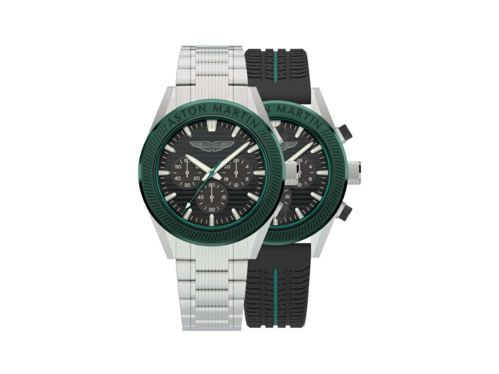 Aston Martin Icon BST Quartz Uhr, Schwarz, 45 mm, Chronograph, MTIB1F501