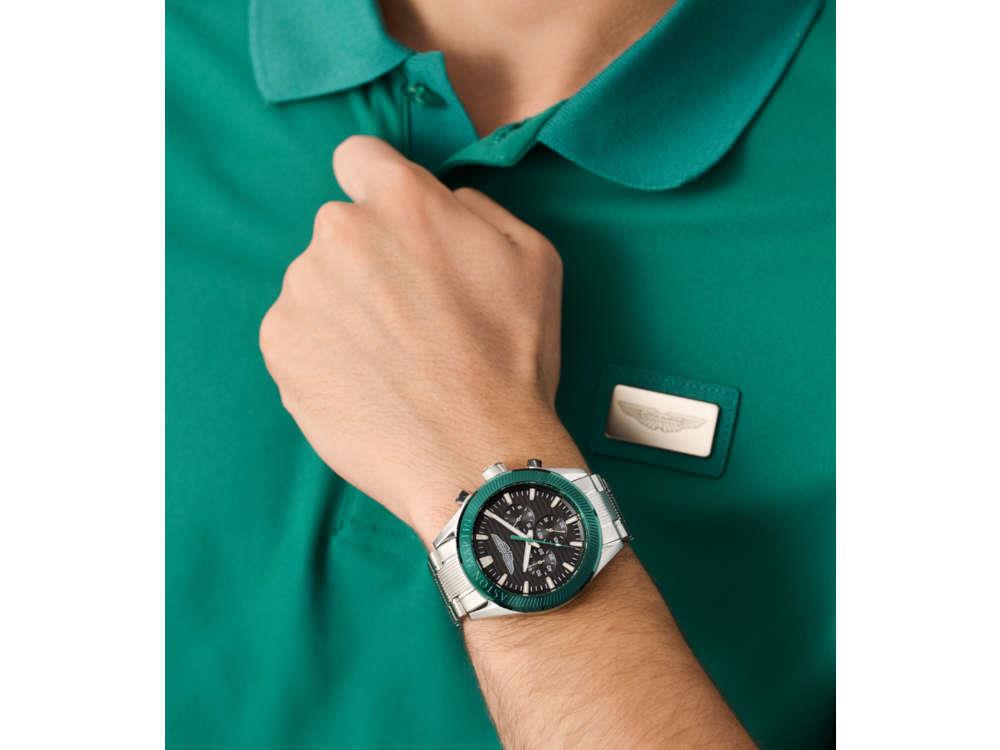 Aston Martin Icon BST Quartz Uhr, Schwarz, 45 mm, Chronograph, MTIB1F501