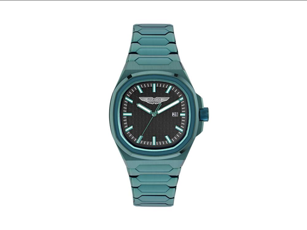 Aston Martin Icon GPQ  Quartz Uhr, Recycelter Stahl, Schwarz, 42 mm, MTIG2S606