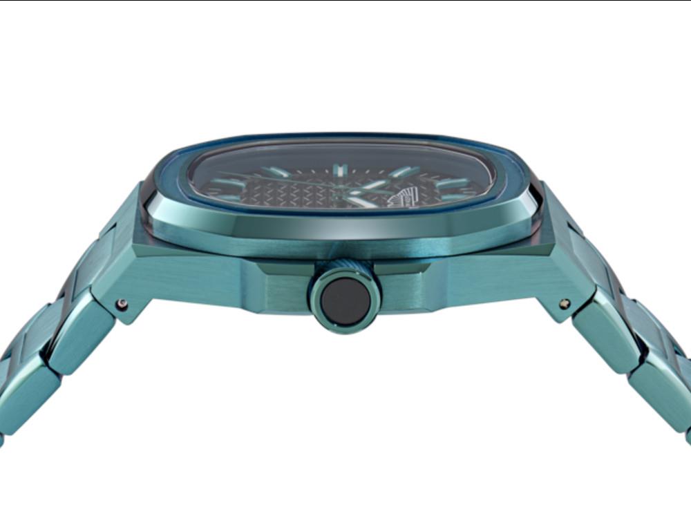 Aston Martin Icon GPQ  Quartz Uhr, Recycelter Stahl, Schwarz, 42 mm, MTIG2S606