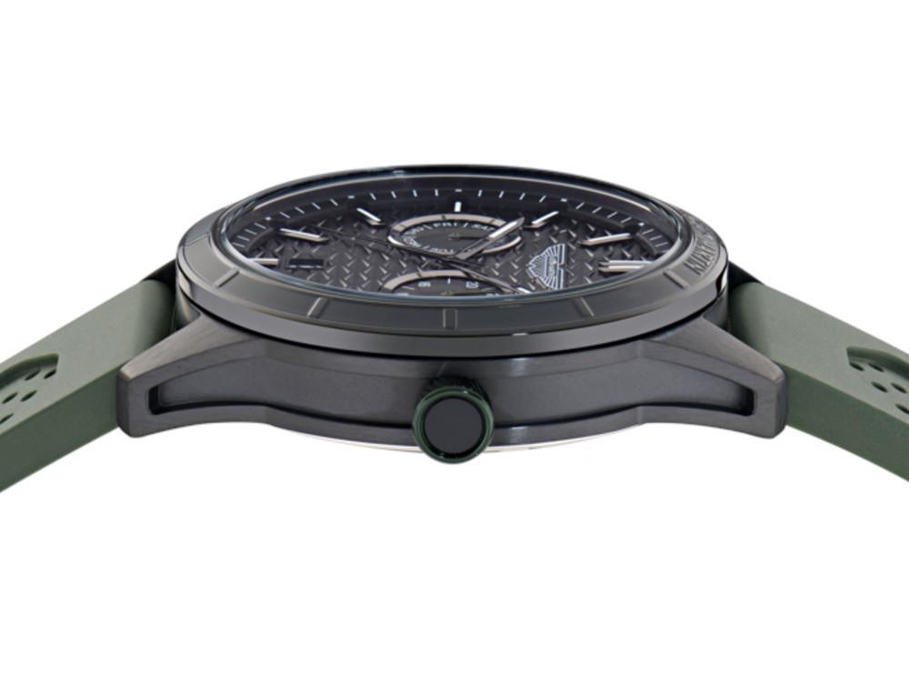 Aston Martin Icon HDL Quartz Uhr, Recycelter Stahl, Schwarz, 42 mm, MTIH2S604