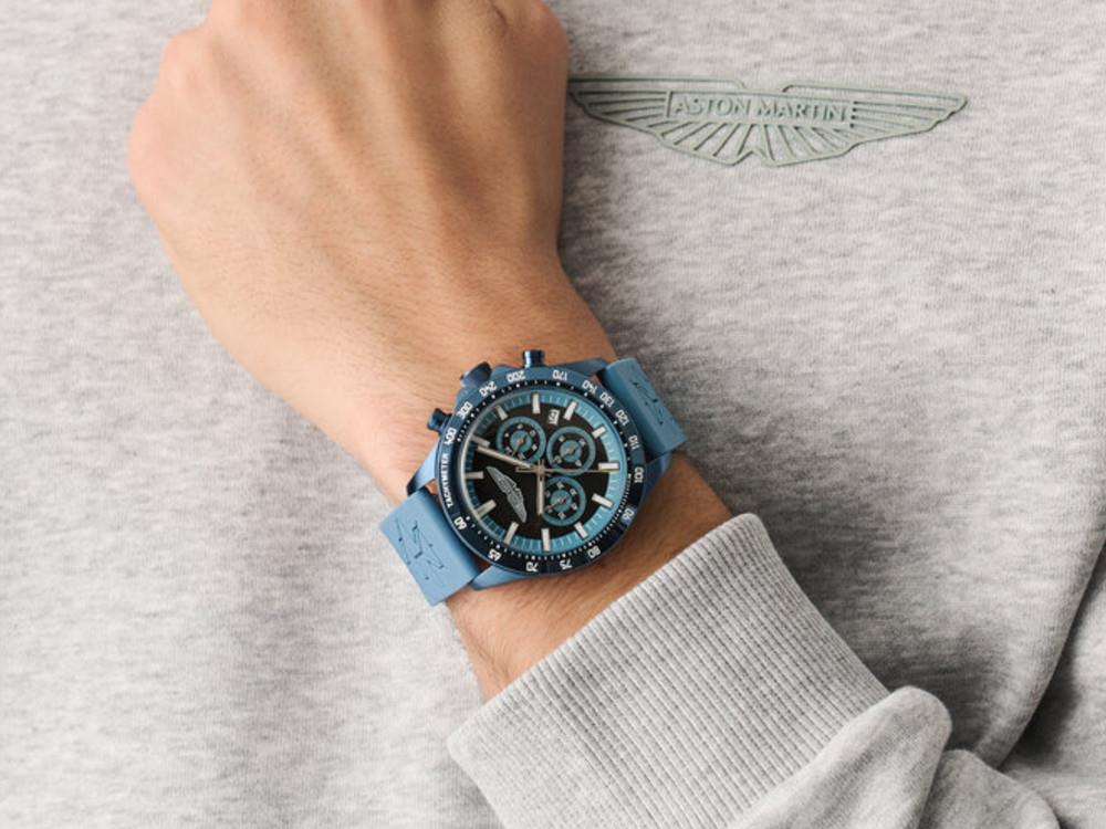 Aston Martin Icon SPT Quartz Uhr, Schwarz, 44 mm, Chronograph, MTIS2S604