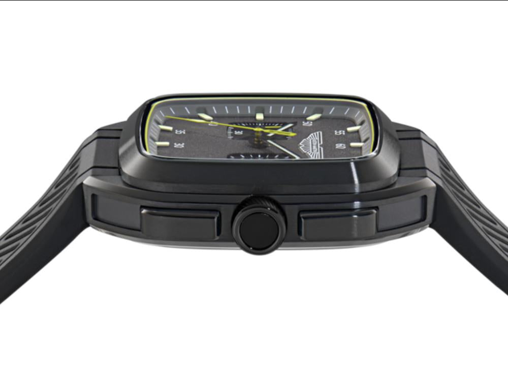Aston Martin Icon ULT Quartz Uhr, Recycelter Stahl, Schwarz, 40 mm, MTIU1S605