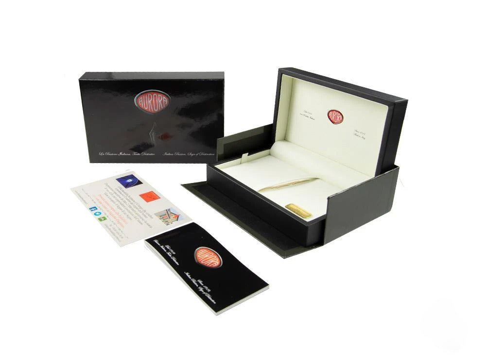 Aurora 88 Big Füllfederhalter, Schwarzes Edelharz, Vergoldet, 800