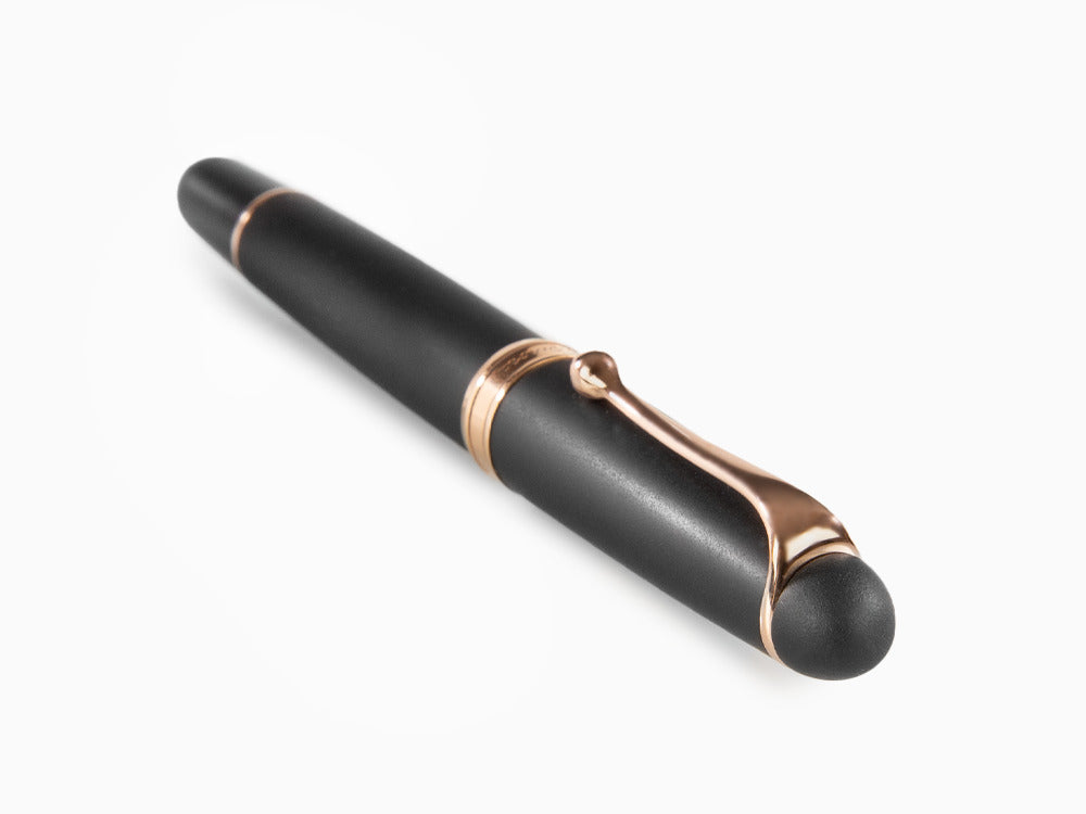 Aurora 88 Black Satin Füllfederhalter, Roségoldene Beschläge, 809-PN