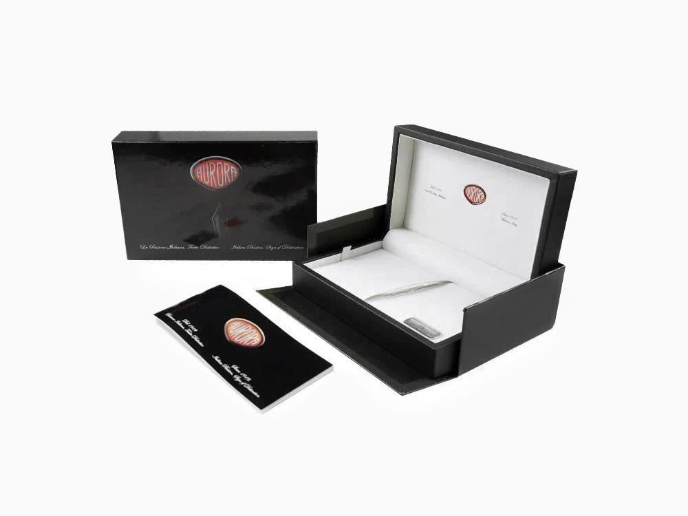 Aurora 88 Small Füller, Schwarzes Edelharz, Verchromte Akzente, 810C