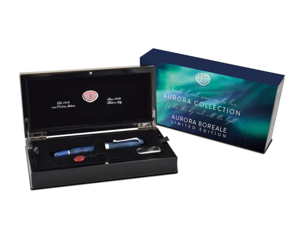 Aurora 88 Boreale Füllfederhalter, Blau, Limitierte Edition, 888-AUB