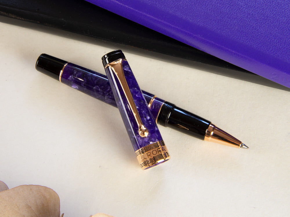 Aurora Optima Roller, Auroloide, Veilchenblau , Roségold PVD 975-VI