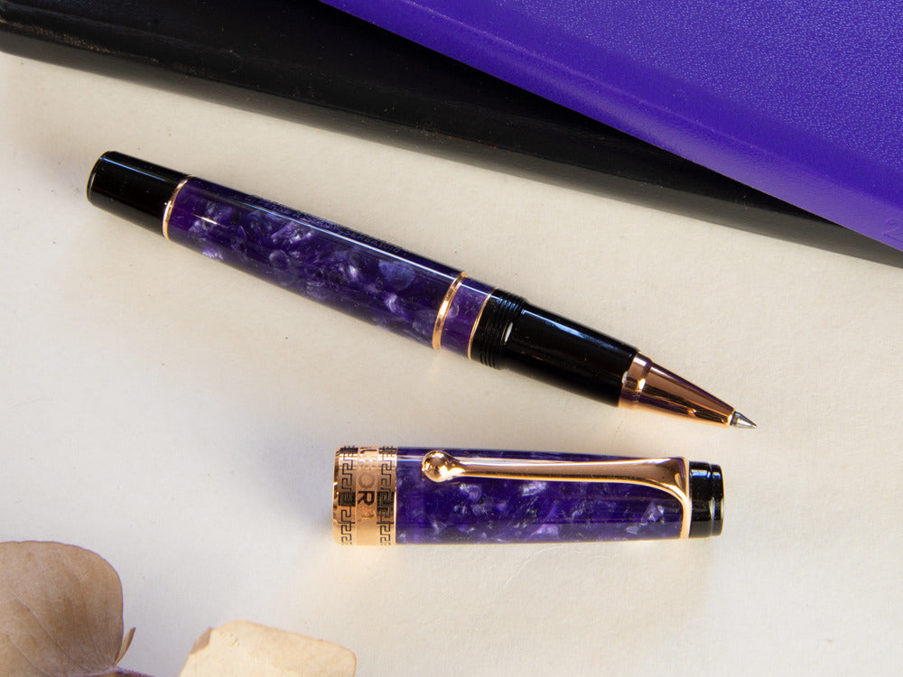 Aurora Optima Roller, Auroloide, Veilchenblau , Roségold PVD 975-VI