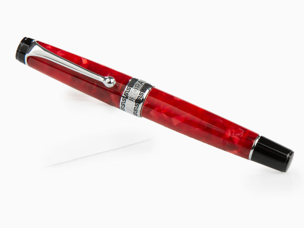 Aurora Optima Rossa Füllfederhalter, Auroloide, Verchromte Akzente
