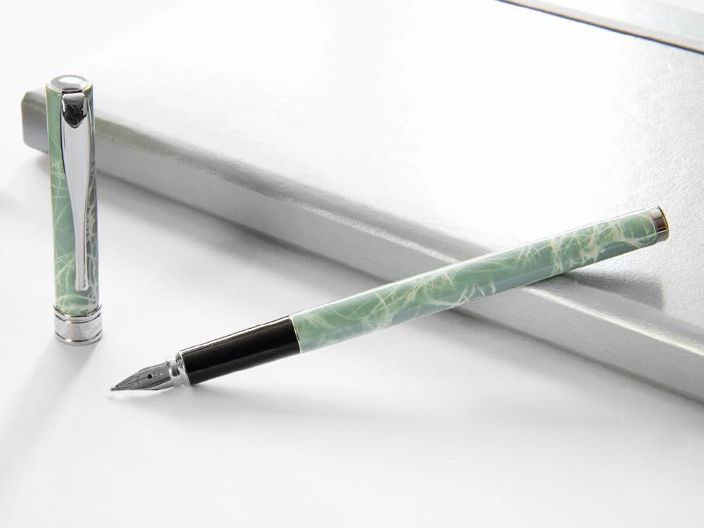 Aurora Magellano Füllfederhalter, Lack, Verchromte Akzente, Blau, A18CA