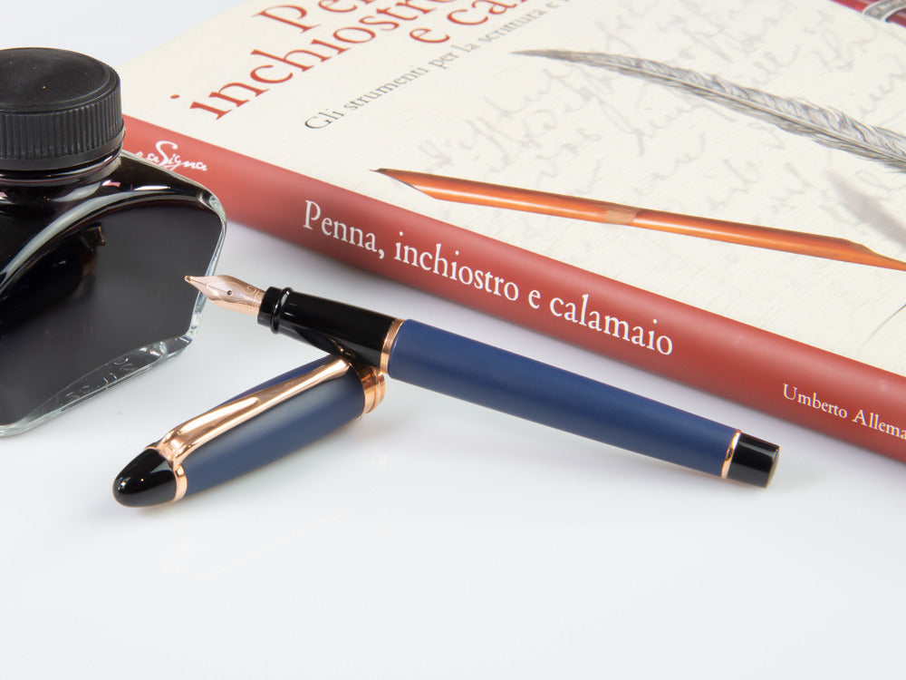 Aurora Ipsilon Matt Füllfederhalter, Edelharz, Roségoldene Beschläge