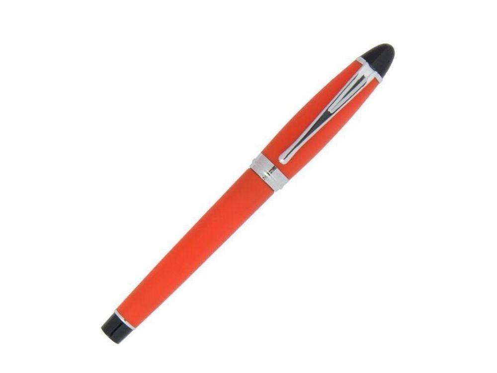 Füllfederhalter Aurora Ipsilon Satin - Oranges Edelharz und Chrom - B10O