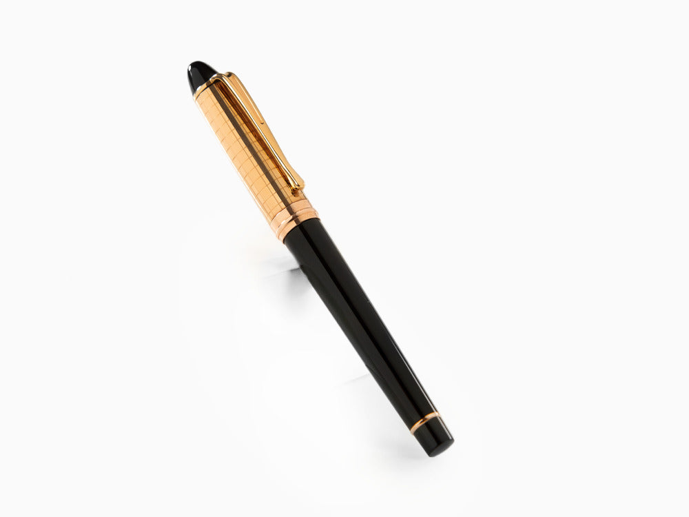 Aurora Ipsilon Roller, Schwarzes Edelharz, Roségoldene Beschläge, B71PQN