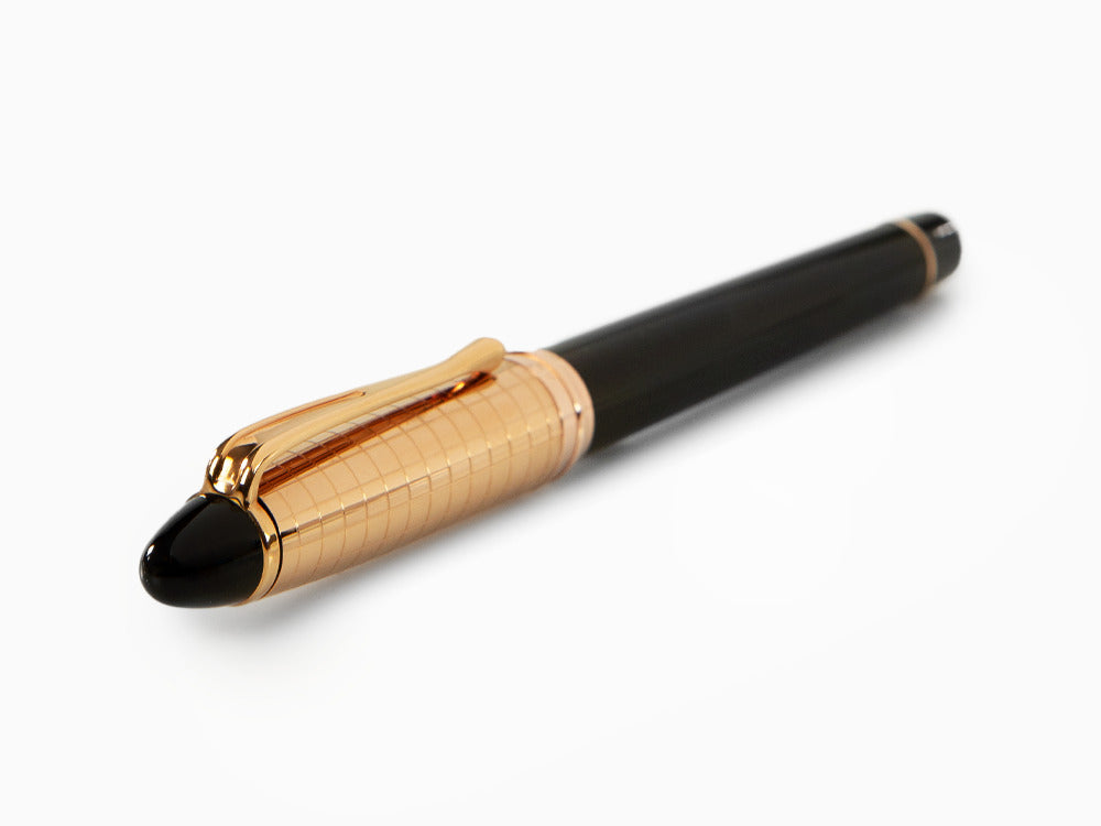 Aurora Ipsilon Roller, Schwarzes Edelharz, Roségoldene Beschläge, B71PQN