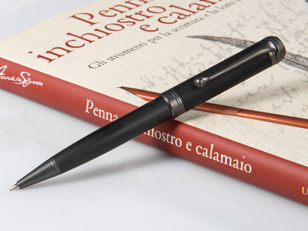 Aurora Talentum Full Metal Black Kugelschreiber, Edelharz, Schwarz, D30-RN