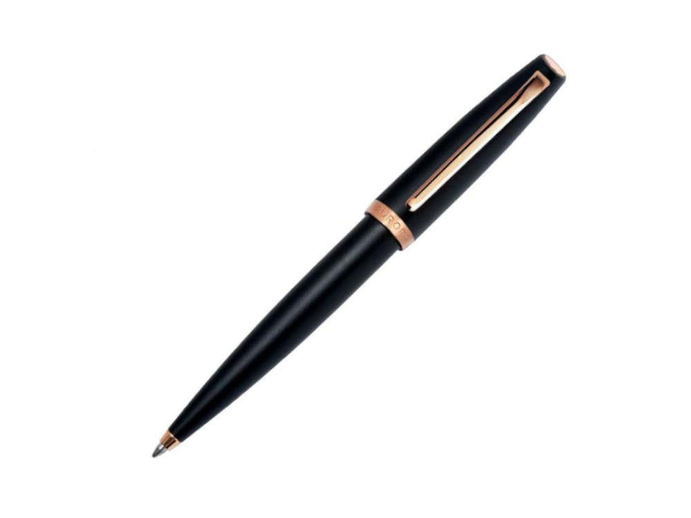 Aurora Style Kugelschreiber, Schwarzes Edelharz, Vergoldete Beschläge, E40PN