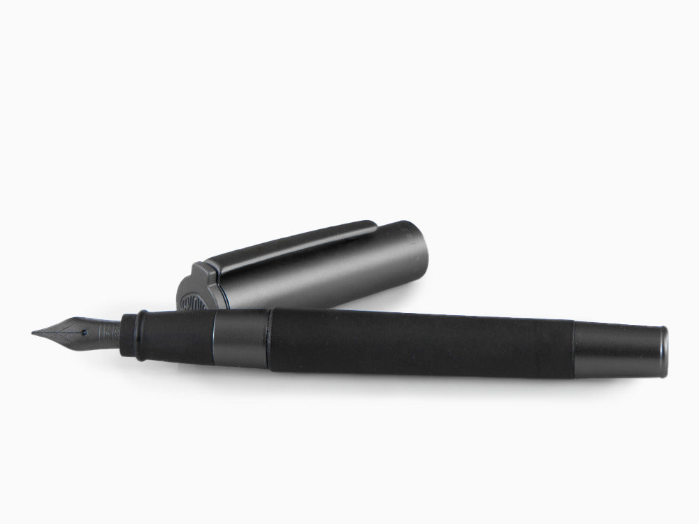 Aurora TU Full Metal Black Füllfederhalter, Ruthenium, Schwarz, T10-CRN
