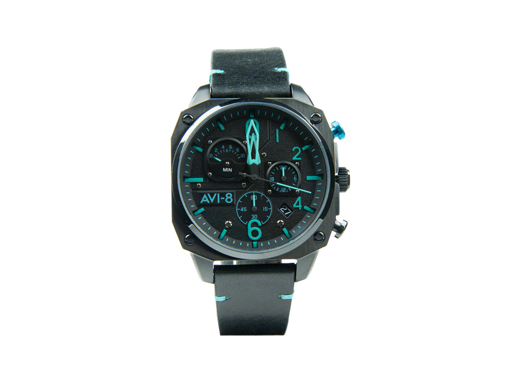 AVI-8 Hawker Hunter Retrograde Edition Quartz Uhr, Schwarz, 45 mm, AV-4052-05