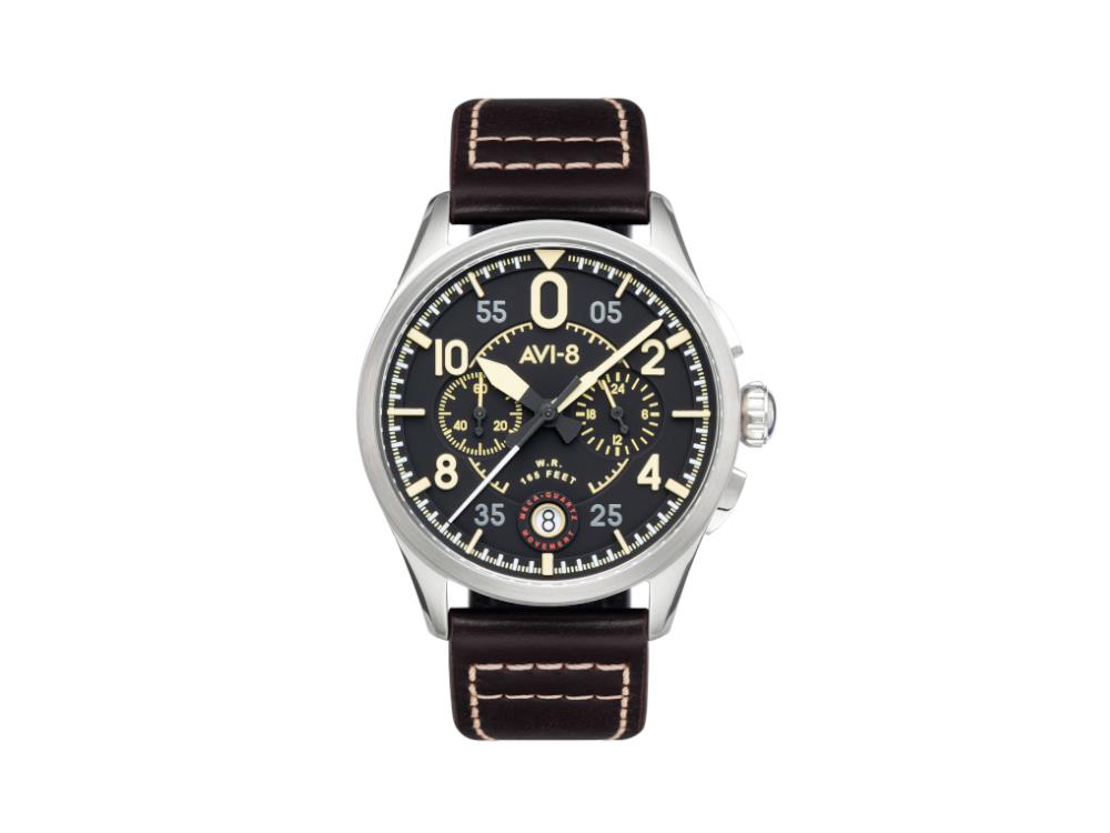 AVI-8 Spitfire Lock Chronograph Midnight Oak Quartz Uhr, 42 mm, AV-4089-01