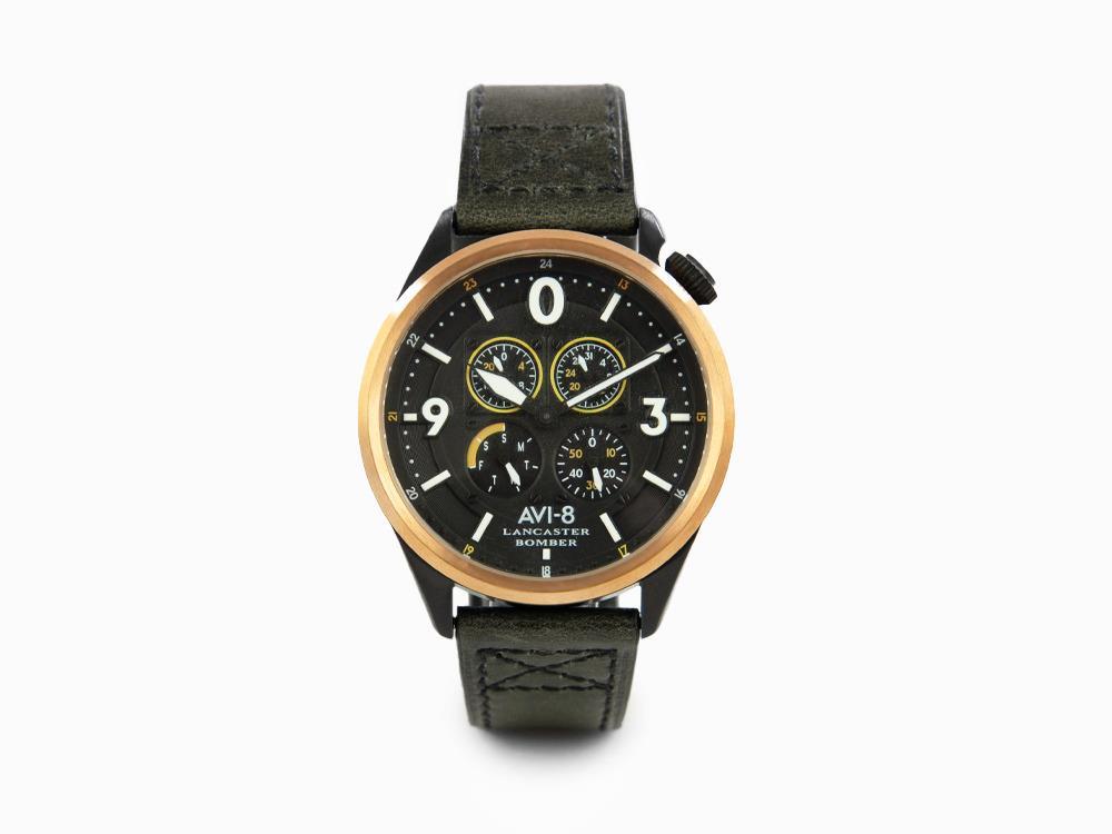 AVI-8 Lancaster Bomber Sugar´s Blue Cocktip Calendar Quartz Uhr, AV-4050-05