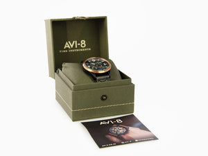 AVI-8 Lancaster Bomber Sugar´s Blue Cocktip Calendar Quartz Uhr, AV-4050-05