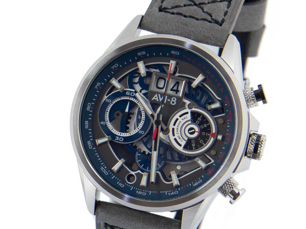 AVI-8 Hawker Harrier II Matador Quartz Uhr, Blau, 45 mm, AV-4065-04