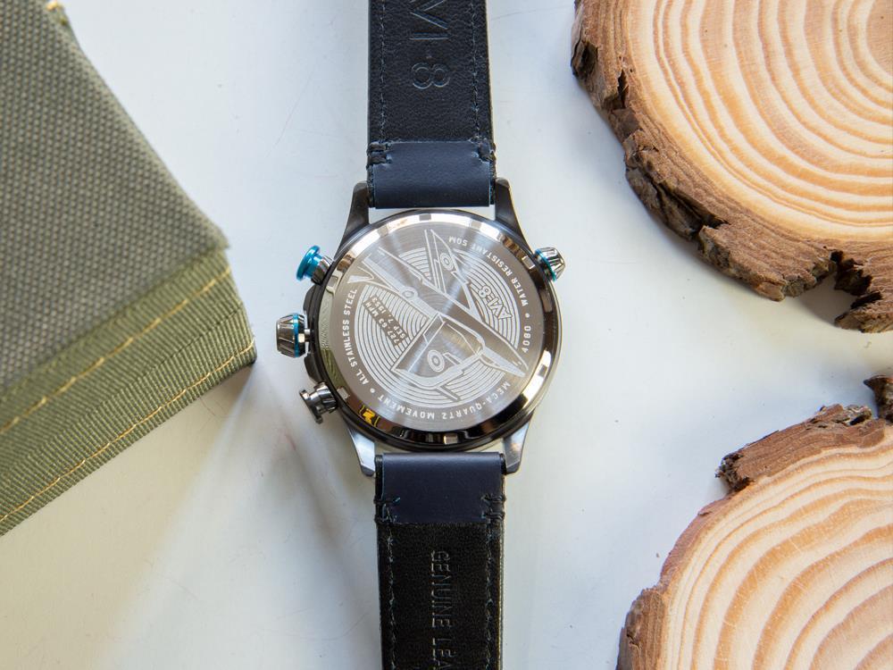 AVI-8 Hawker Hunter Duke Chronograph Colerne Quartz Uhr, Grau, 44 mm, AV-4080-02