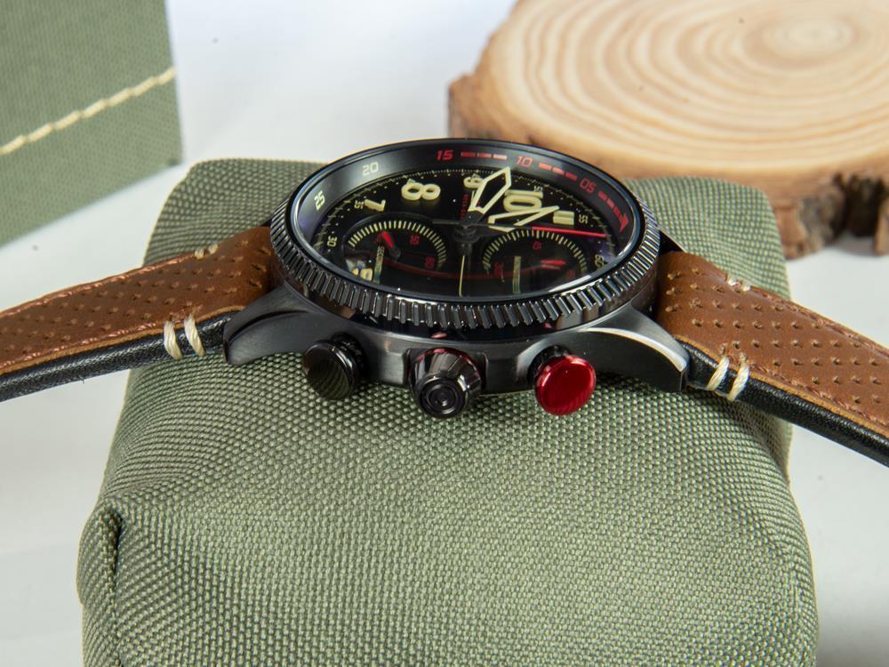 AVI-8 Hawker Hunter Duke Chronograph Tangmere Quartz Uhr, Schwarz, AV-4080-04