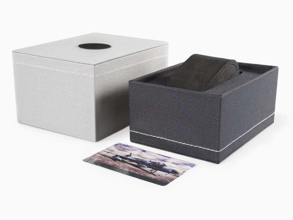 AVI-8 Hawker Hurricane Carey Dual Time Manston Quartz Uhr, Schwarz, AV-4088-01