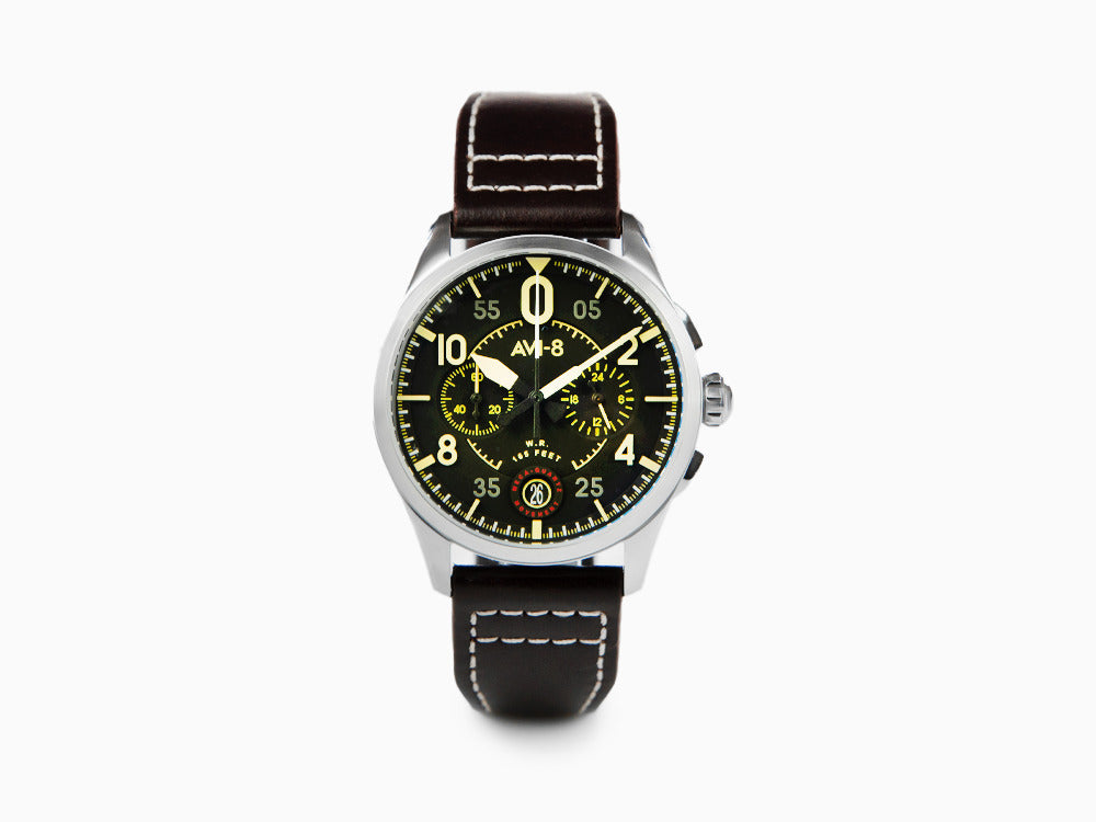 AVI-8 Spitfire Lock Chronograph Midnight Oak Quartz Uhr, 42 mm, AV-4089-01