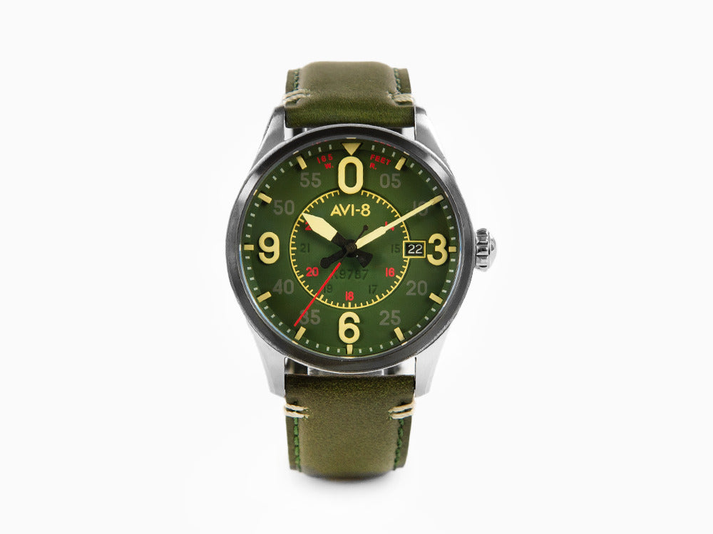AVI-8 Spitfire Smith Reading Automatik Uhr, Grün, 42 mm, AV-4090-03