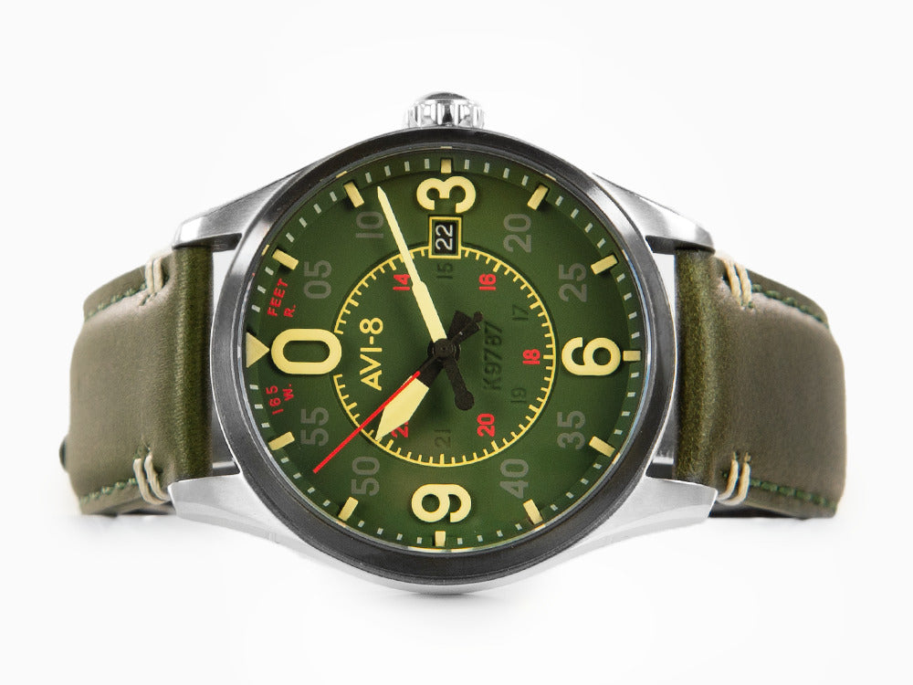 AVI-8 Spitfire Smith Reading Automatik Uhr, Grün, 42 mm, AV-4090-03