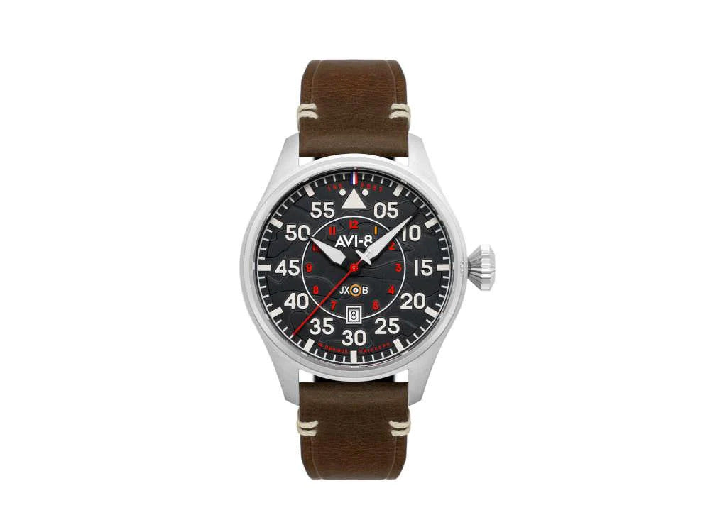 AVI-8 Hawker Hurricane Clowes Wittering Automatik Uhr, Schwarz, 46mm, AV-4097-01