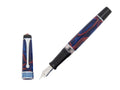 Aurora America Füllfederhalter, Limitierte Ed, Marmoriertes Edelharz - Nib Flex F