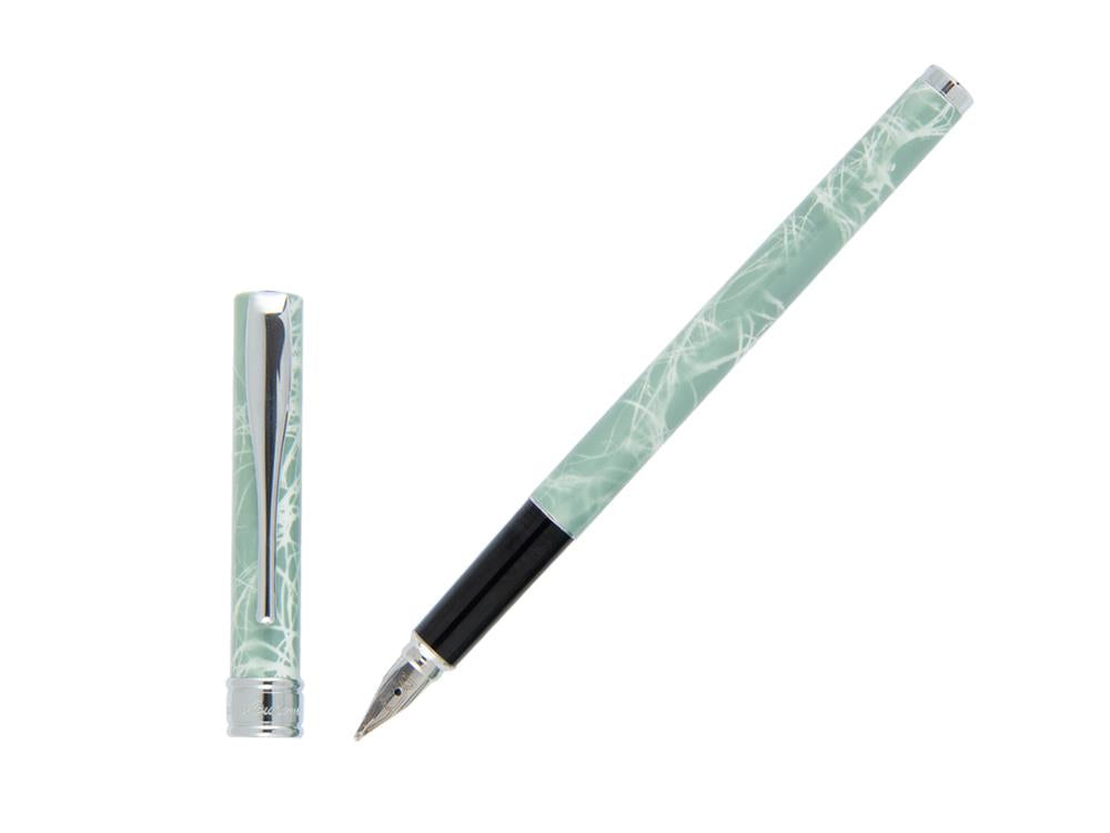 Aurora Magellano Füllfederhalter, Lack, Verchromte Akzente, Blau, A18CA