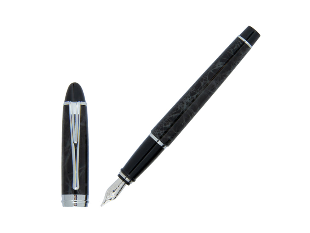 Aurora Ipsilon Füllfederhalter, Edelharz, Verchromte Akzente, b13CG