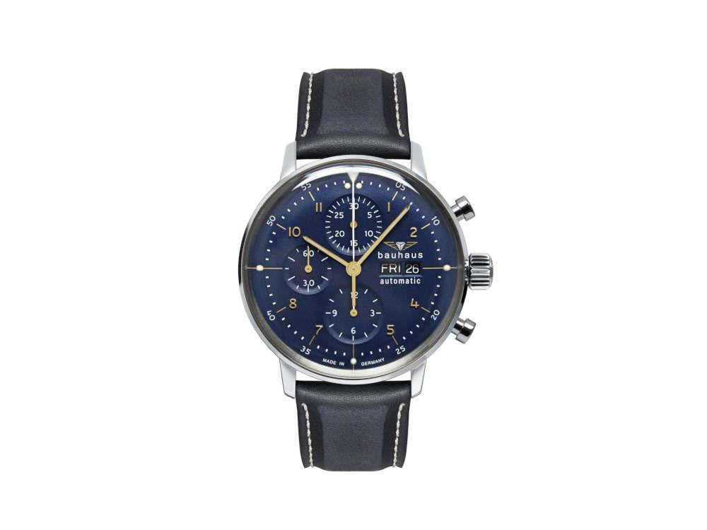 Bauhaus Aviation Dessau Automatik Uhr, Blau, 42 mm, SW 500, 2018-3