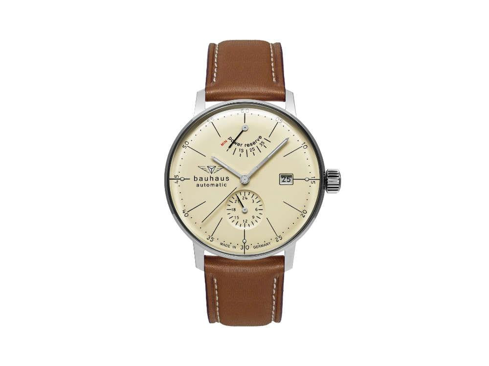 Bauhaus Aviation Dessau Automatik Uhr, Beige, 41 mm, Miyota 9132, 2060-5