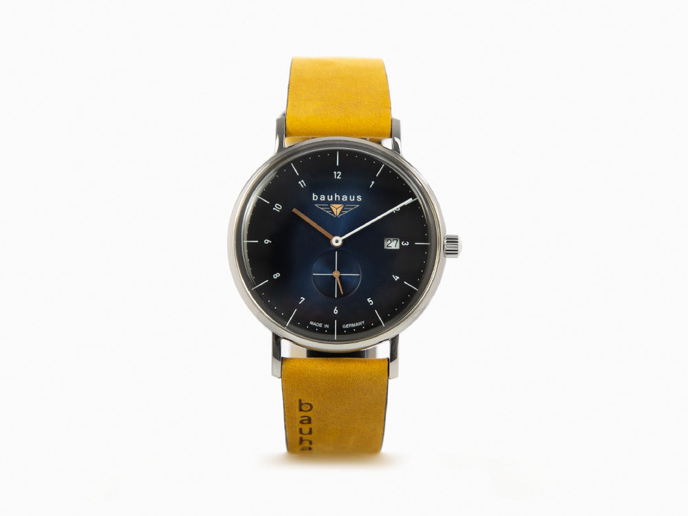 Bauhaus Quartz Uhr, Blau, 41 mm, Tag, 2130-3