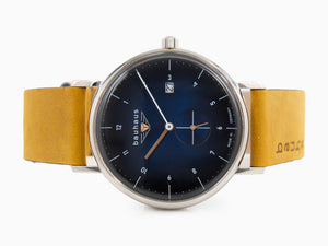 Bauhaus Quartz Uhr, Blau, 41 mm, Tag, 2130-3