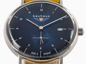 Bauhaus Quartz Uhr, Blau, 41 mm, Tag, 2130-3