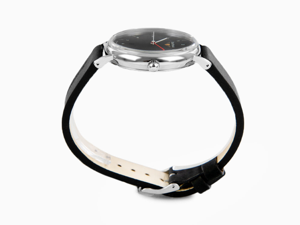 Bauhaus Quartz Uhr, Schwarz, 41 mm, Tag, 2140-2