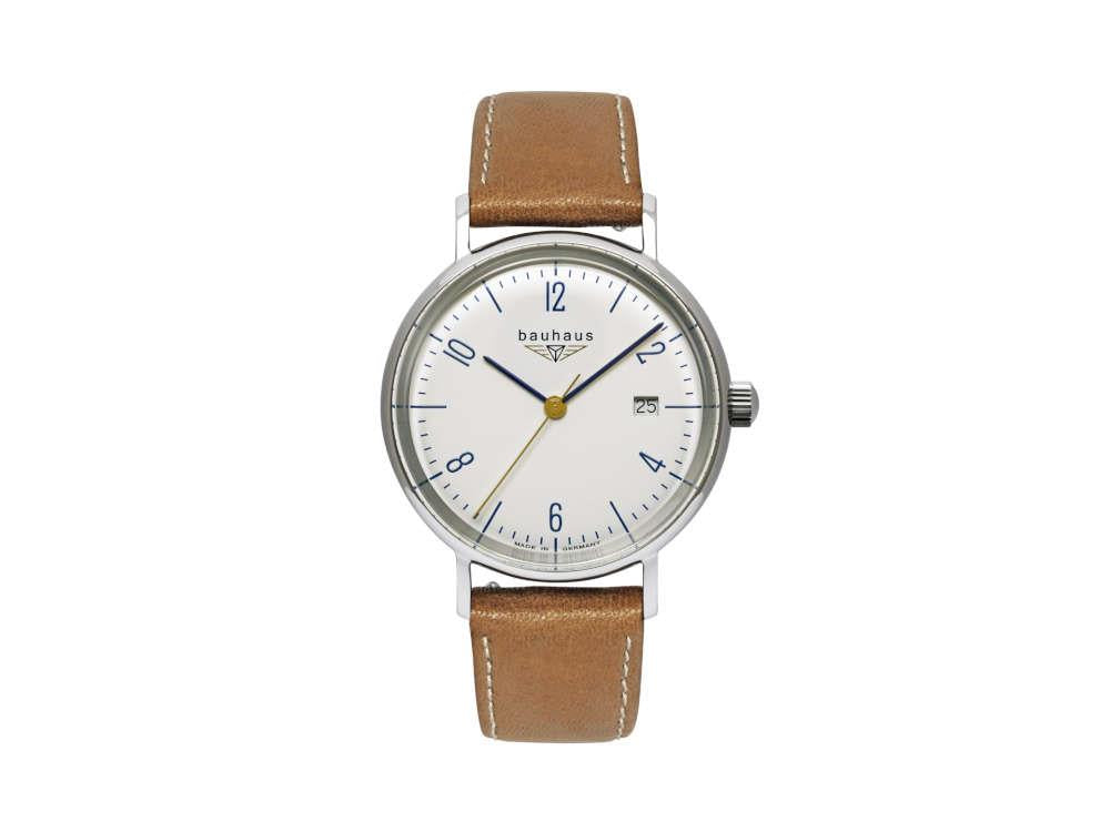 Bauhaus Pure Quartz Uhr, Weiss, 36 mm, 2143-1
