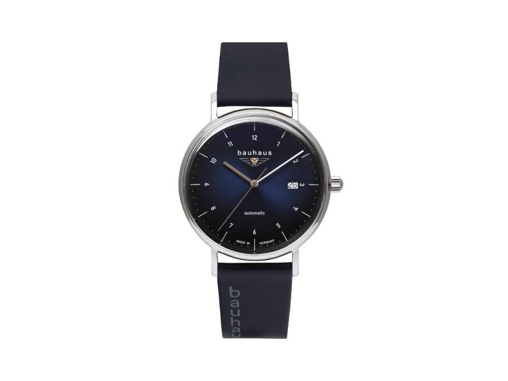 Bauhaus Automatik Uhr, Blau, 41 mm, Tag, 2152-3
